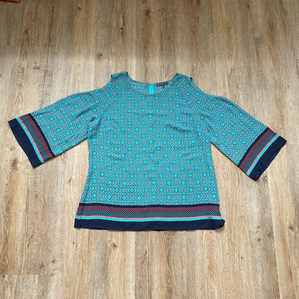 Adrianna Pappel Boho Print Top L NWOT